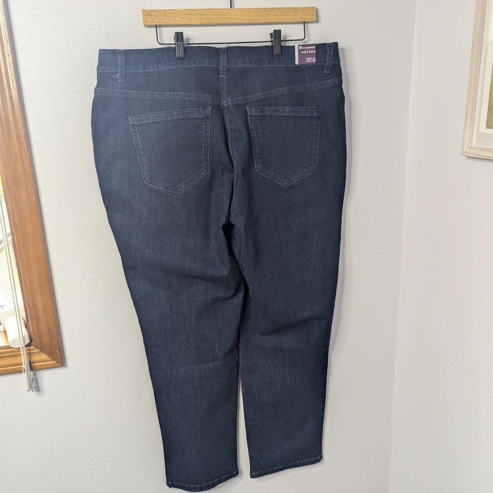 NWT Gloria‎ Vanderbilt Amanda Jeans 18W Dark Wash